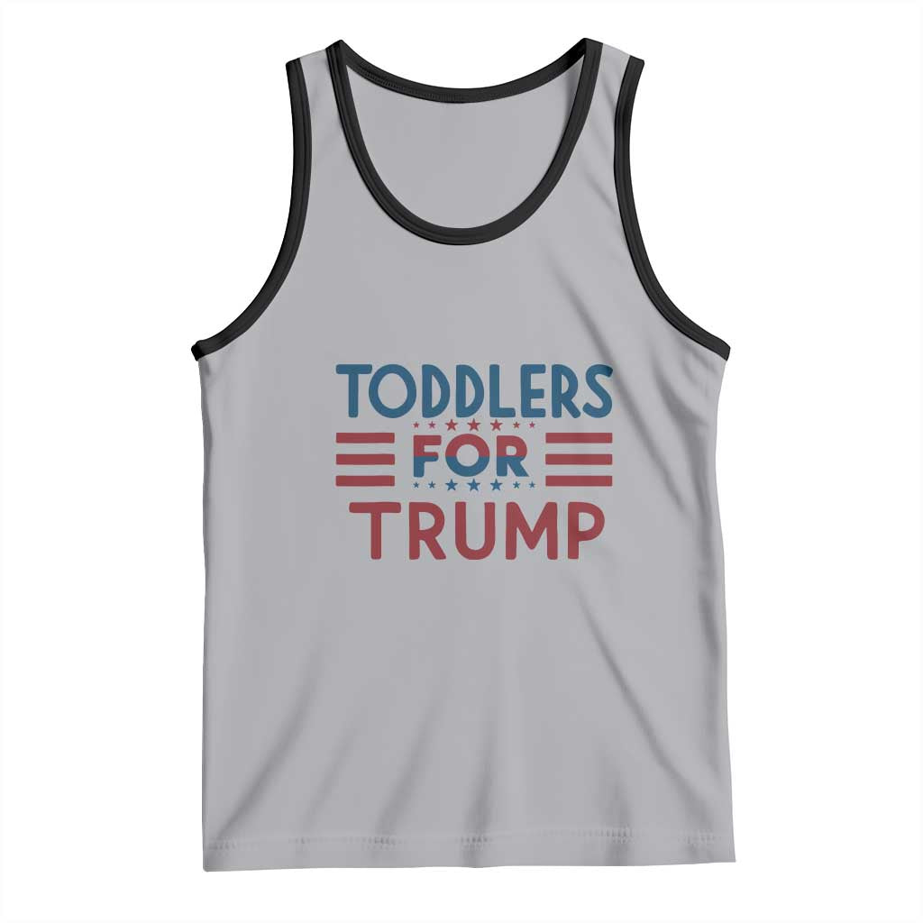 Trump 2024 Tank Top Toddlers for Trump Kids Trump 2024 TS02 Athletic Heather Black Print Your Wear