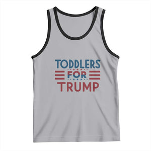 Trump 2024 Tank Top Toddlers for Trump Kids Trump 2024 TS02 Athletic Heather Black Print Your Wear