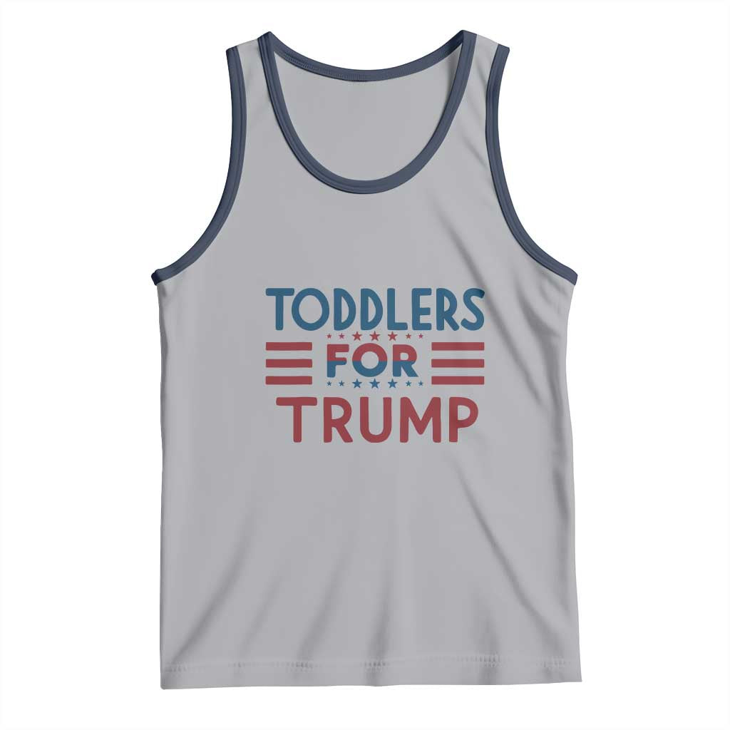 Trump 2024 Tank Top Toddlers for Trump Kids Trump 2024 TS02 Athletic Heather Navy Print Your Wear