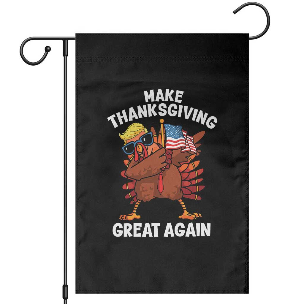 Make Thanksgiving Great Again Garden Flag Dabbing Turkey Trump American Flag TS02 Black Print Your Wear