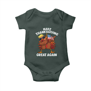 Make Thanksgiving Great Again Baby Onesie Dabbing Turkey Trump American Flag TS02 Print Your Wear