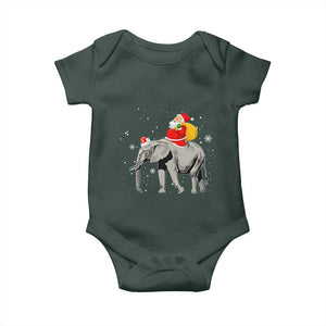 Christmas Santa Riding Elephant Baby Onesie Xmas Tree Light Funny Festive TS02 Print Your Wear