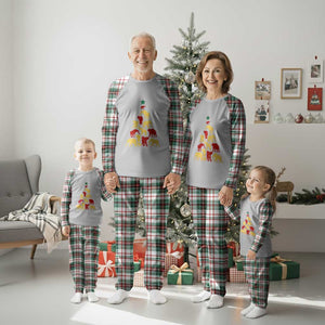 South Africa Elephant Christmas Tree Plaid Pajama Set Safari Animals Xmas TS02 Christmas Plaid Print Your Wear