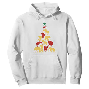 South Africa Elephant Christmas Tree Hoodie Safari Animals Xmas TS02 White Print Your Wear