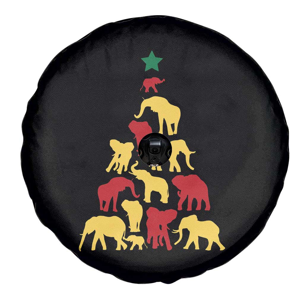 South Africa Elephant Christmas Tree Spare Tire Cover Safari Animals Xmas TS02 Print Your Wear