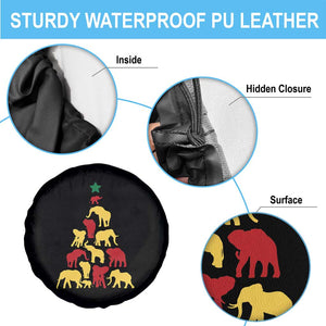 South Africa Elephant Christmas Tree Spare Tire Cover Safari Animals Xmas TS02 Print Your Wear