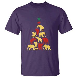 South Africa Elephant Christmas Tree T Shirt Safari Animals Xmas TS02 Purple Print Your Wear