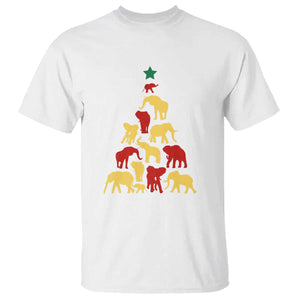 South Africa Elephant Christmas Tree T Shirt Safari Animals Xmas TS02 White Print Your Wear