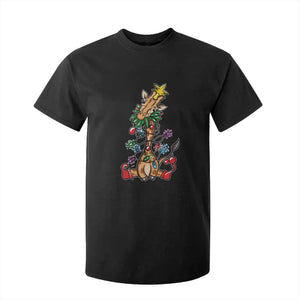 Giraffe Christmas Tree T Shirt For Kid Funny Xmas Giraffes Lover Gift TS02 Black Print Your Wear