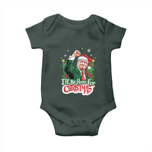 Funny Trump Santa 2024 Christmas Baby Onesie I'll Be Home For Xmas TS02 Print Your Wear