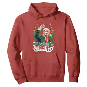 Funny Trump Santa 2024 Christmas Hoodie I'll Be Home For Xmas TS02 Red Print Your Wear