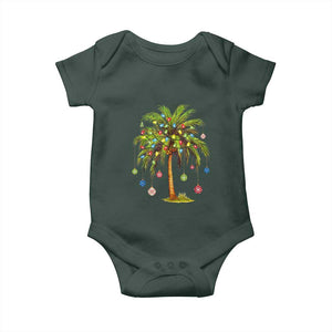 Christmas Palm Tree Baby Onesie Xmas Lights Tropical Hawaiian Holidays TS02 Print Your Wear