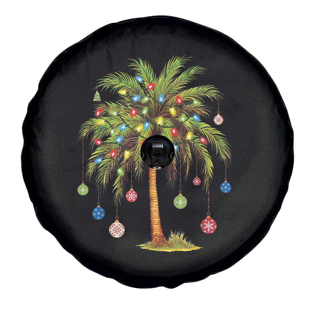 Christmas Palm Tree Spare Tire Cover Xmas Lights Tropical Hawaiian Holidays TS02 Print Your Wear