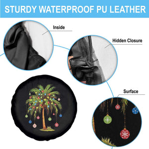 Christmas Palm Tree Spare Tire Cover Xmas Lights Tropical Hawaiian Holidays TS02 Print Your Wear