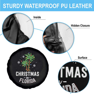 Christmas In Florida Spare Tire Cover Deck The Palm Trees Xmas Matching Family Vacation TS02 Print Your Wear