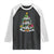 Tropical Hawaiian Christmas Raglan Shirt Mele Kalikimaka Palm Tree Xmas in Hawaii TS02 Black White Print Your Wear