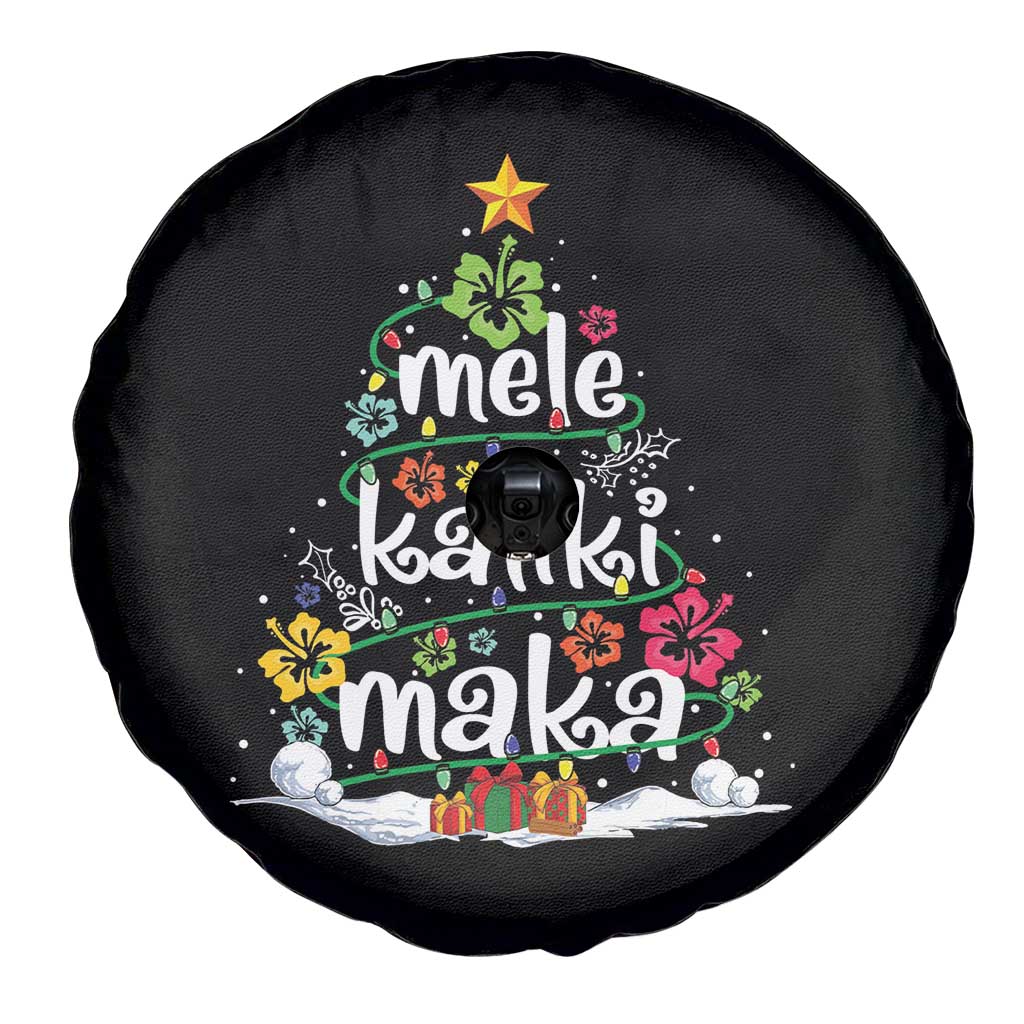 Tropical Hawaiian Christmas Spare Tire Cover Mele Kalikimaka Palm Tree Xmas in Hawaii TS02 Print Your Wear