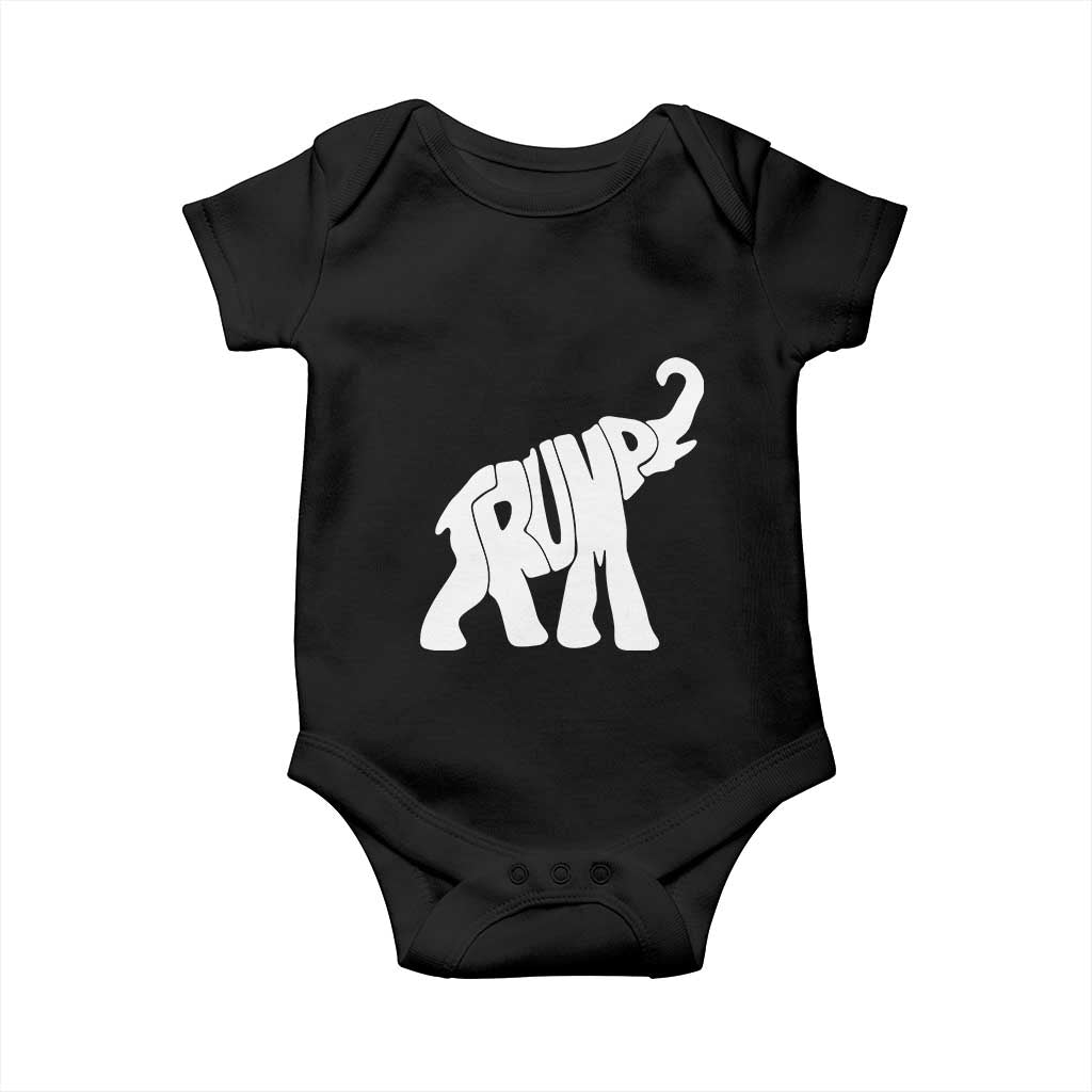 Trump 2024 Republican Elephant Baby Onesie US 47th President TS02 Black Print Your Wear