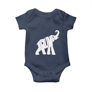 Trump 2024 Republican Elephant Baby Onesie US 47th President TS02 Navy Print Your Wear