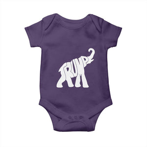 Trump 2024 Republican Elephant Baby Onesie US 47th President TS02 Purple Print Your Wear