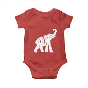 Trump 2024 Republican Elephant Baby Onesie US 47th President TS02 Red Print Your Wear
