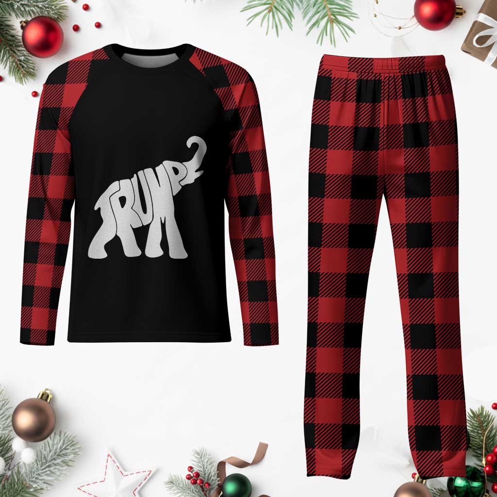 Trump Republican Elephant Plaid Pajama Set US 47th President Supporter TS02 Buffalo Plaid Print Your Wear