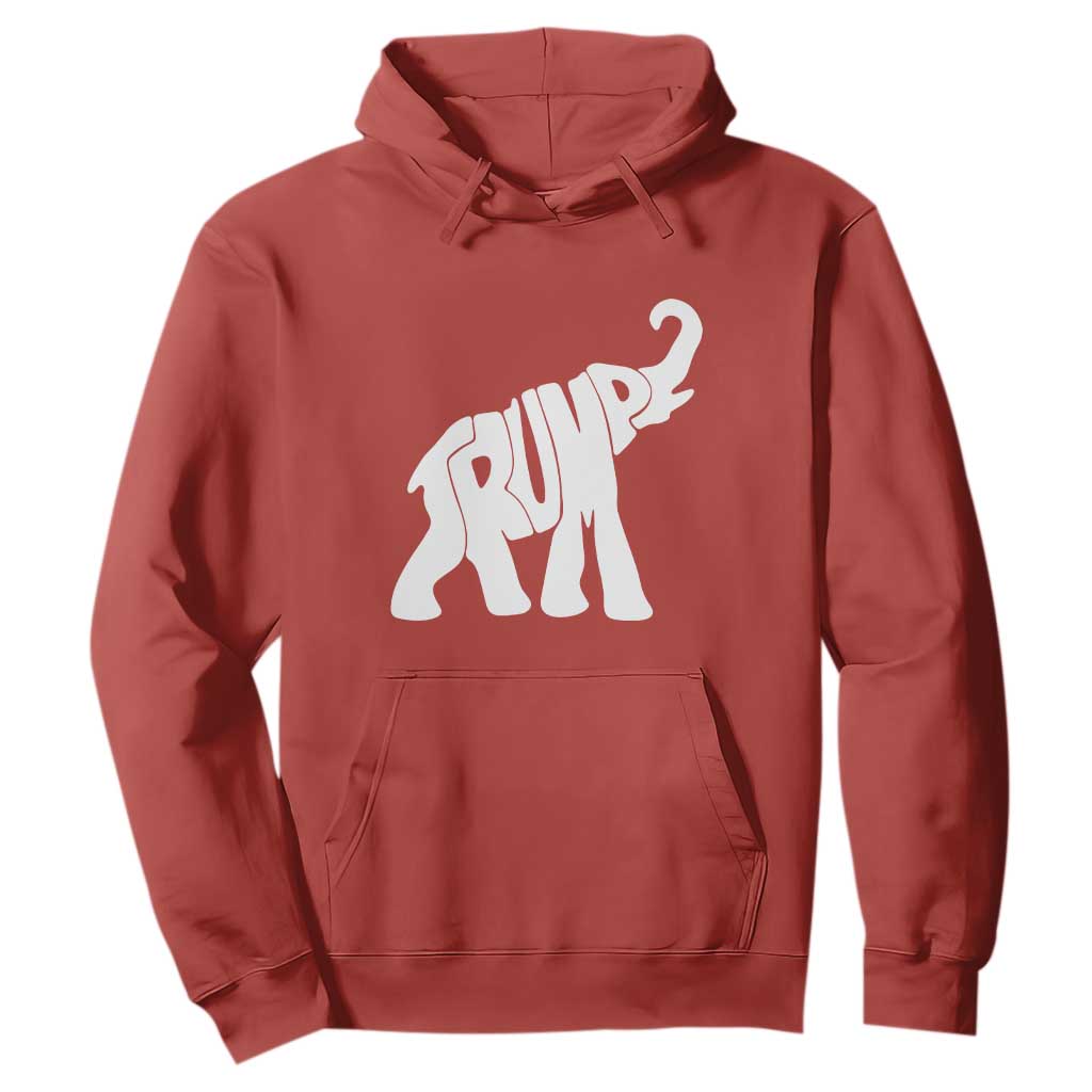 Trump 2024 Republican Elephant Hoodie US 47th President TS02 Red Print Your Wear