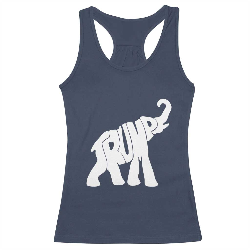 Trump 2024 Republican Elephant Racerback Tank Top US 47th President TS02 Navy Print Your Wear