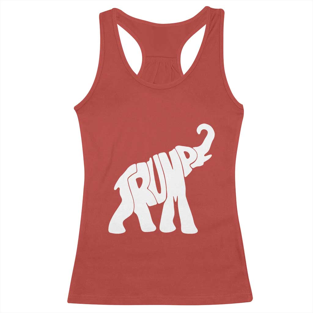 Trump 2024 Republican Elephant Racerback Tank Top US 47th President TS02 Red Print Your Wear