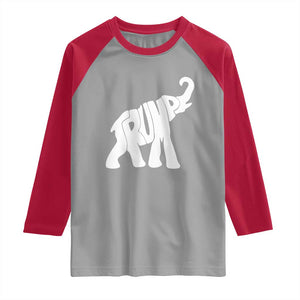 Trump 2024 Republican Elephant Raglan Shirt US 47th President TS02 Sport Gray Red Print Your Wear