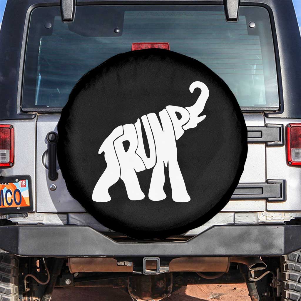 Trump 2024 Republican Elephant Spare Tire Cover US 47th President TS02 No hole Black Print Your Wear
