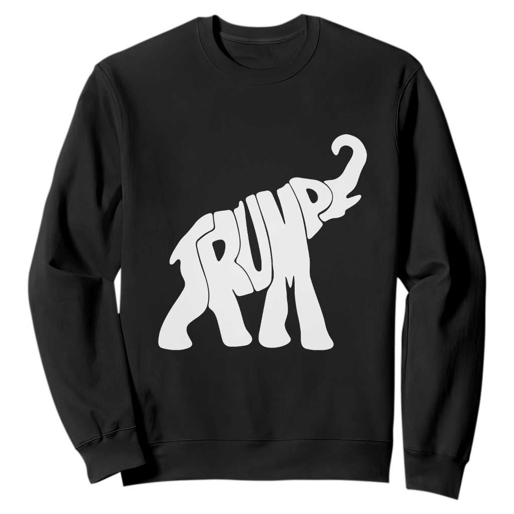 Trump 2024 Republican Elephant Sweatshirt US 47th President TS02 Black Print Your Wear