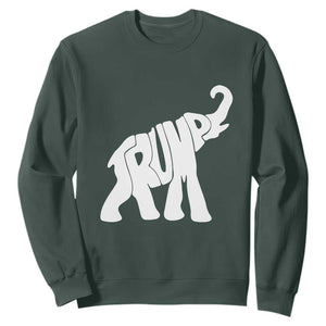 Trump 2024 Republican Elephant Sweatshirt US 47th President TS02 Dark Forest Green Print Your Wear