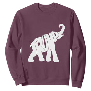 Trump 2024 Republican Elephant Sweatshirt US 47th President TS02 Maroon Print Your Wear