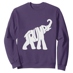Trump 2024 Republican Elephant Sweatshirt US 47th President TS02 Purple Print Your Wear