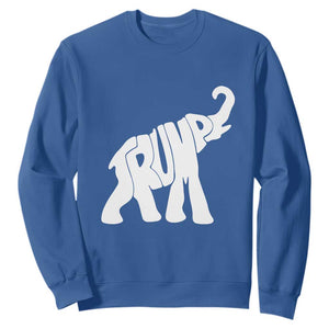 Trump 2024 Republican Elephant Sweatshirt US 47th President TS02 Royal Blue Print Your Wear