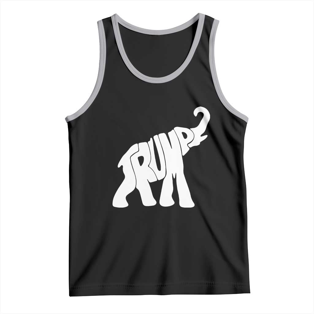 Trump 2024 Republican Elephant Tank Top US 47th President TS02 Black Athletic Heather Print Your Wear