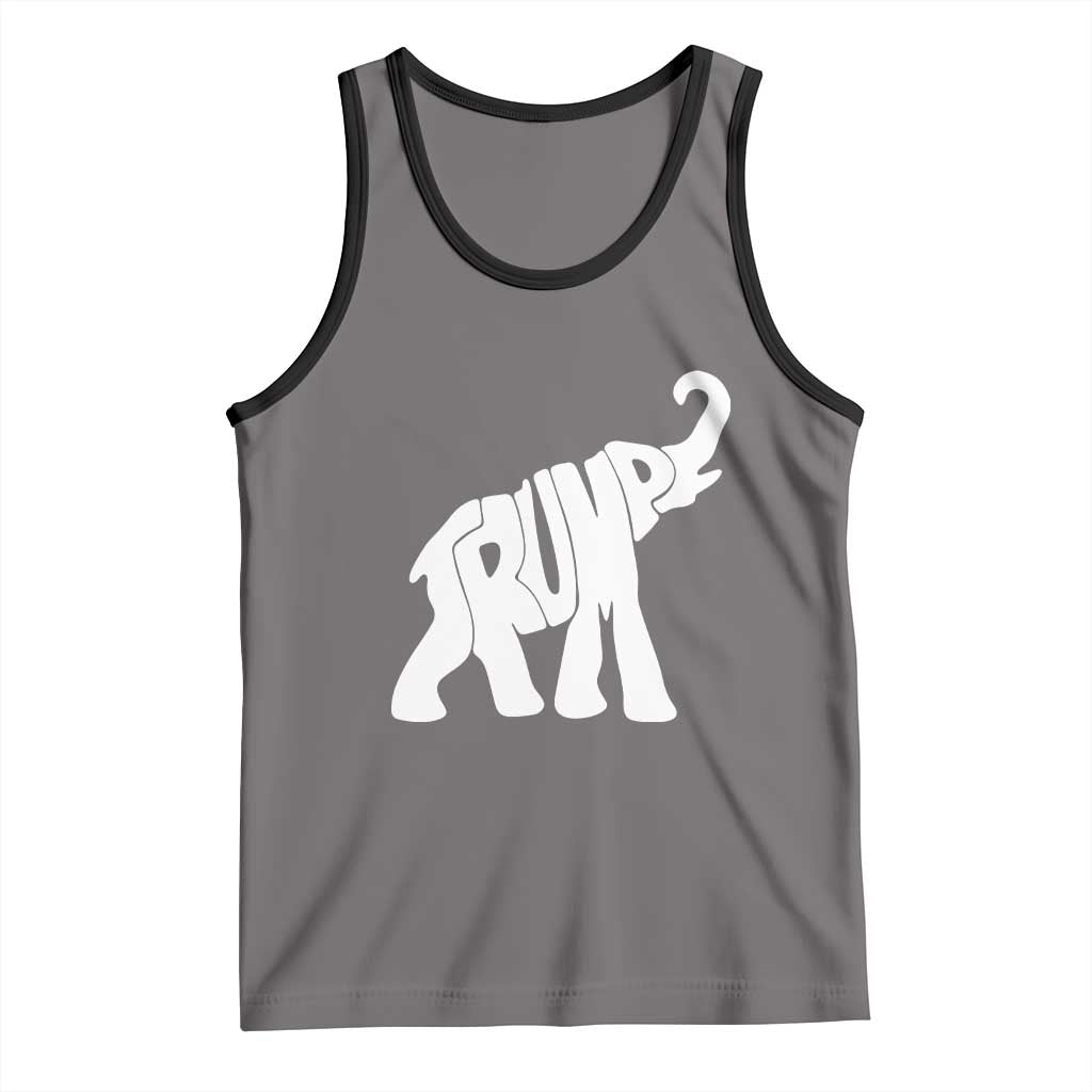 Trump 2024 Republican Elephant Tank Top US 47th President TS02 Deep Heather Black Print Your Wear