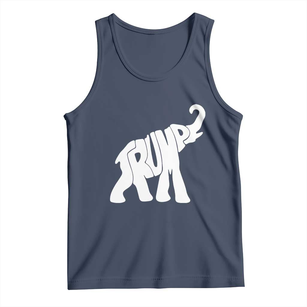 Trump 2024 Republican Elephant Tank Top US 47th President TS02 Navy Print Your Wear