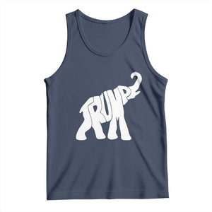 Trump 2024 Republican Elephant Tank Top US 47th President TS02 Navy Print Your Wear