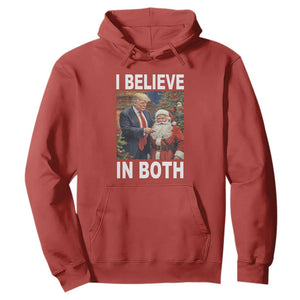 Funny Christmas Trump And Santa Hoodie I Believe In Both TS02 Red Print Your Wear