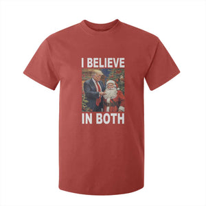 Funny Christmas Trump And Santa T Shirt For Kid I Believe In Both TS02 Red Print Your Wear