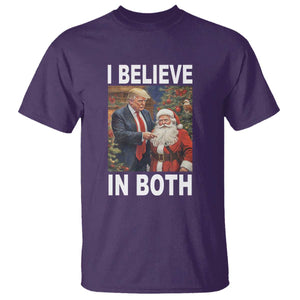 Funny Christmas Trump And Santa T Shirt I Believe In Both TS02 Purple Print Your Wear