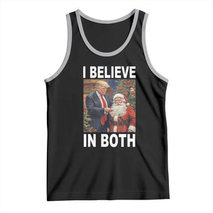 Funny Christmas Trump And Santa Tank Top I Believe In Both TS02 Black Athletic Heather Print Your Wear