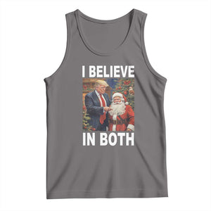 Funny Christmas Trump And Santa Tank Top I Believe In Both TS02 Deep Heather Print Your Wear