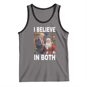 Funny Christmas Trump And Santa Tank Top I Believe In Both TS02 Deep Heather Black Print Your Wear