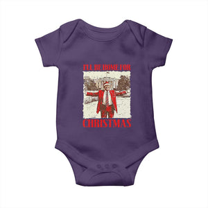 Christmas Trump Baby Onesie Ill Be Home For Xmas 2024 Donald Retro Vintage TS02 Purple Print Your Wear
