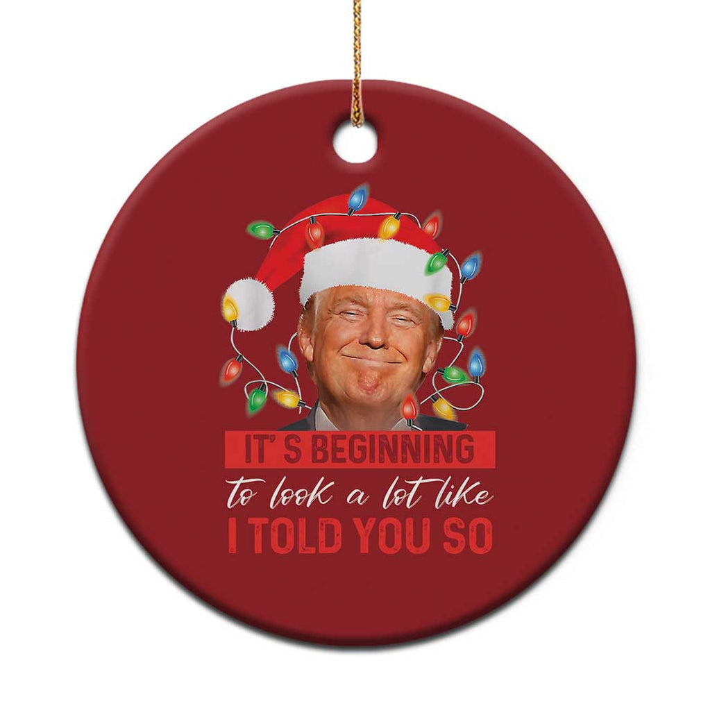 Xmas Trump Christmas Ornament It's Beginning To Look A Lot Like I Told You So Funny Xmas TS02 Print Your Wear