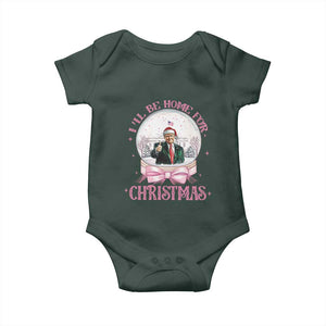 Christmas Trump Baby Onesie I'll Be Home For Xmas Retro Vintage Pink Coquette Bow TS02 Print Your Wear