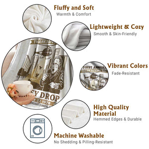 Vintage Thanksgiving Turkey Drop Throw Blanket Funny 1978 Helicopter Scene Classic TV Moment TS02 Print Your Wear